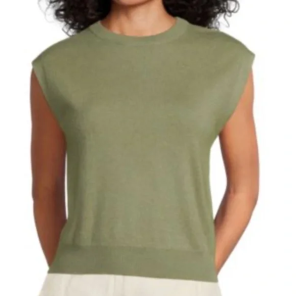 Brunello Cucinelli Green Sleeveless 100% cashmere vest size XL